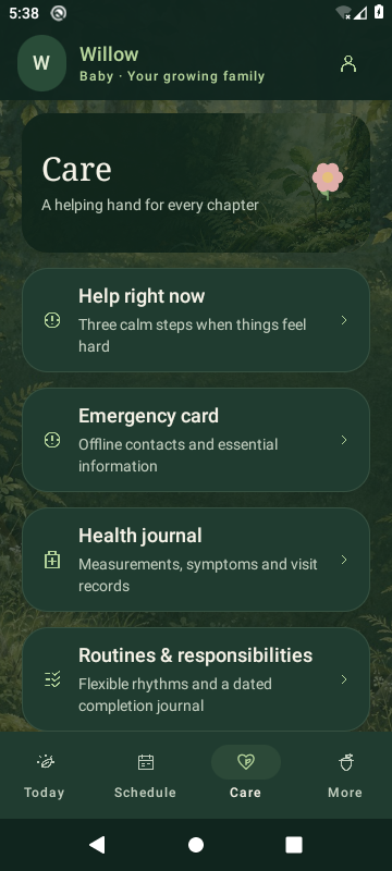 Actual SproutBook 3.5 Care hub with feeding, sleep and parent support