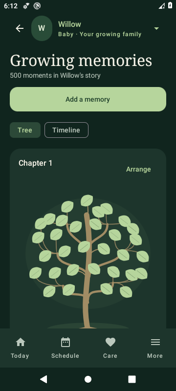 Native SproutBook memory tree with sample records